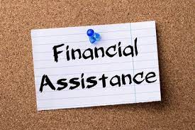 financial assistance note on corkboard